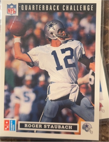 1991 Upper Deck Domino's The Quarterbacks #43 Roger Staubach — front