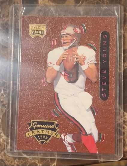 1996 Playoff Contenders Leather #2 Steve Young — front