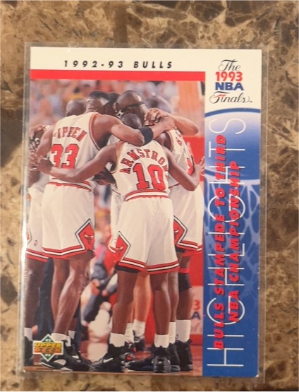 1992-93 Upper Deck #208 Chicago Bulls NBA Finals Highlights — front