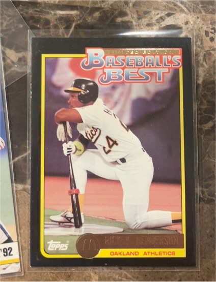 1992 Topps McDonald's Baseball's Best #3 Rickey Henderson — front