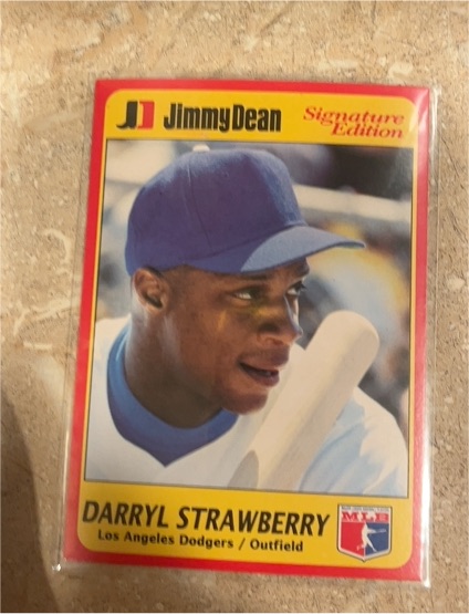 1991 Jimmy Dean Signature Edition #5 Darryl Strawberry — front