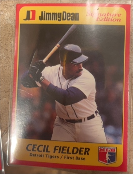 1991 Jimmy Dean Signature Edition #21 Cecil Fielder — front