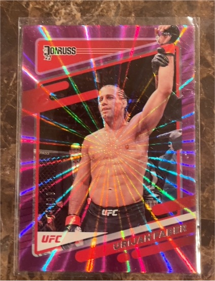 2022 Donruss UFC #30 Urijah Faber Orange Holo Laser — front