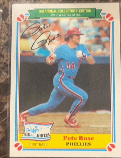 1983 Topps Drake's Big Hitters #24 Pete Rose — front
