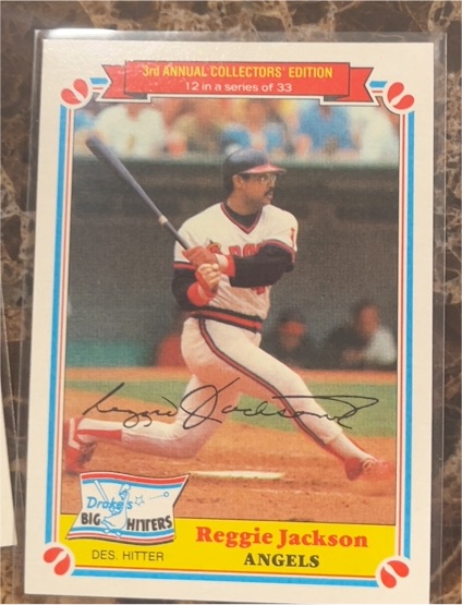 1983 Topps Drake's Big Hitters #12 Reggie Jackson — front