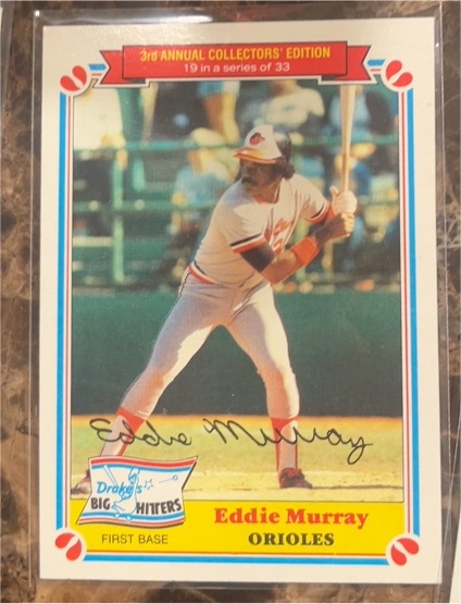1983 Topps Drake's Big Hitters #19 Eddie Murray Baltimore Orioles — front