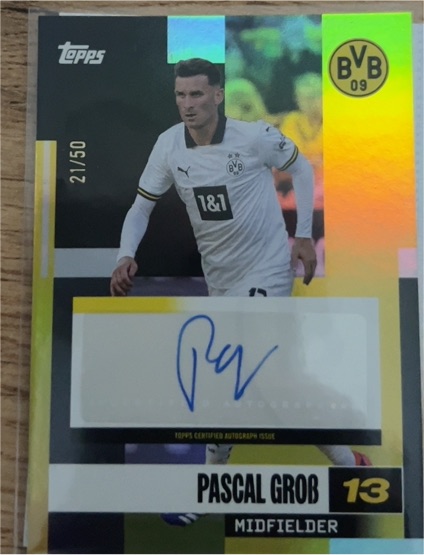 2022 Topps Borussia Dortmund #13 Pascal Grob — front