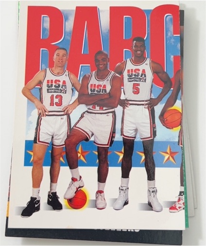 1991-92 Skybox #544 Chris Mullin / Charles Barkley / David Robinson USA — front
