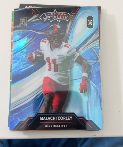 2023 Wild Card American Metallix #3/8 Malachi Corley — front