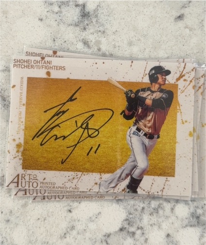2014 BBM Art of Auto #WB1 Shohei Ohtani — front