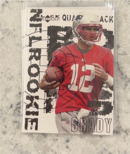 2000 Upper Deck Black Diamond #126 Tom Brady Rookie Card — front