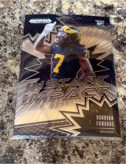 2025 Panini Prizm Draft Picks Instant Impact #II-DES Donovan Edwards — front