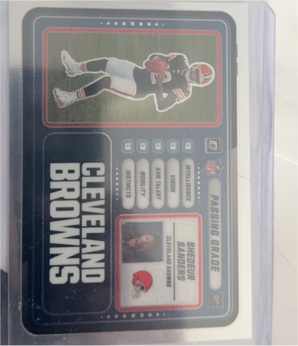 2025 Donruss Optic #3 Shedeur Sanders Passing Grade RC — front