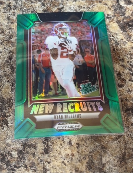 2025 Panini Prizm Draft Picks #23 Ryan Williams New Recruits Green Prizm — front