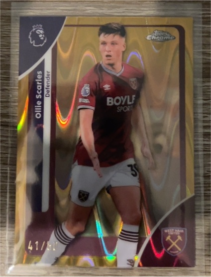 2026 Topps Chrome Premier League #41 Ollie Scarles — front