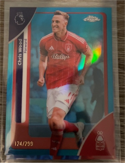 2025 Topps Chrome Premier League #124 Chris Wood — front