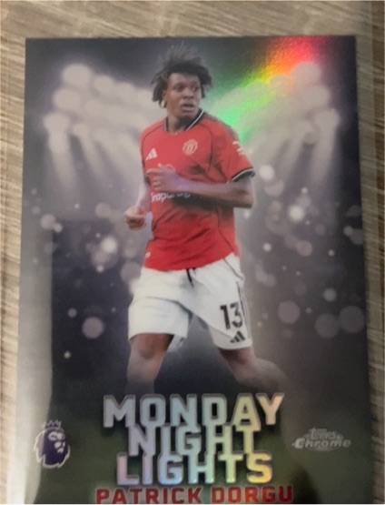2026 Topps Premier League Chrome #MNL-30 Patrick Dorgu Monday Night Lights — front