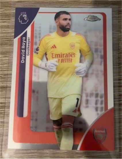 2026 Topps Chrome Premier League #17 David Raya — front