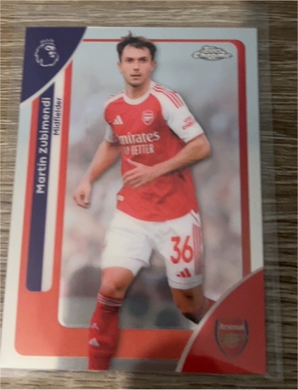 2026 Topps Chrome Premier League #18 Martin Zubimendi — front