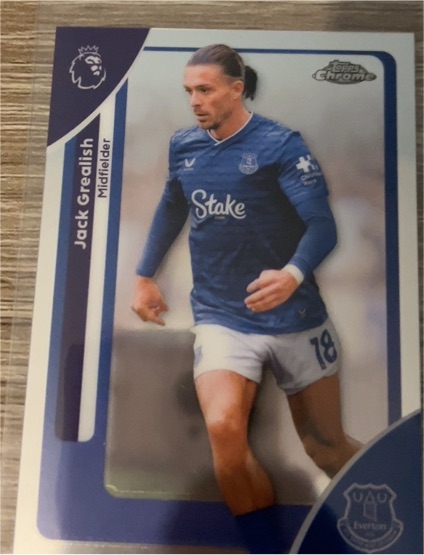 2026 Topps Chrome Premier League #87 Jack Grealish — front
