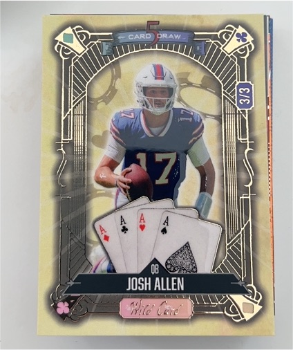 2024 Wild Card 5 Card Draw #3 Josh Allen — front