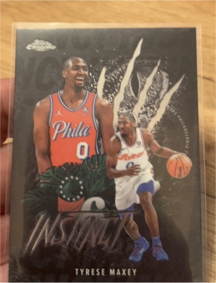 2025-26 Topps Chrome #INS-6 Tyrese Maxey Instinct — front