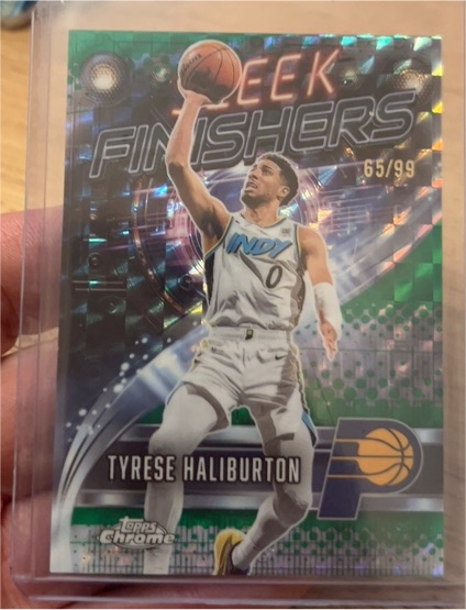 2025-26 Topps Chrome #SF-15 Tyrese Haliburton Sleek Finishers — front