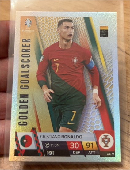 2024 Topps Match Attax UEFA Euro Golden Goalscorer #GG9 Cristiano Ronaldo — front