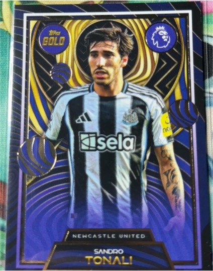 2023 Topps Gold Premier League Sandro Tonali — front