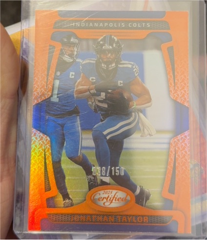 2025 Panini Certified #43 Jonathan Taylor Mirror Orange — front