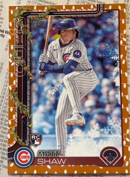 2025 Topps Holiday #H173 Matt Shaw — front