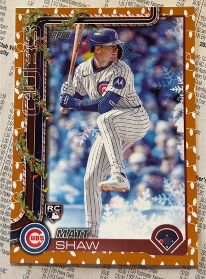 2025 Topps Holiday #H173 Matt Shaw — front
