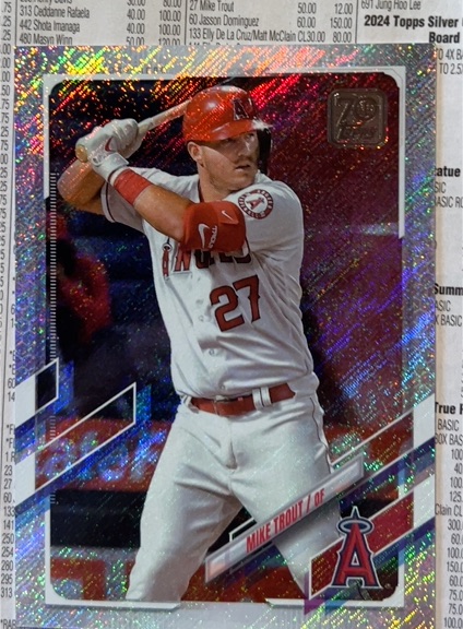 2021 Topps Chrome #27 Mike Trout — front