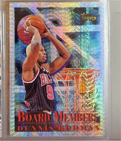 1996-97 Topps Season's Best Board Members #SB6 Dennis Rodman — front
