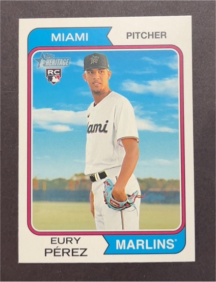 2023 Topps Heritage High Number #545 Eury Pérez — front