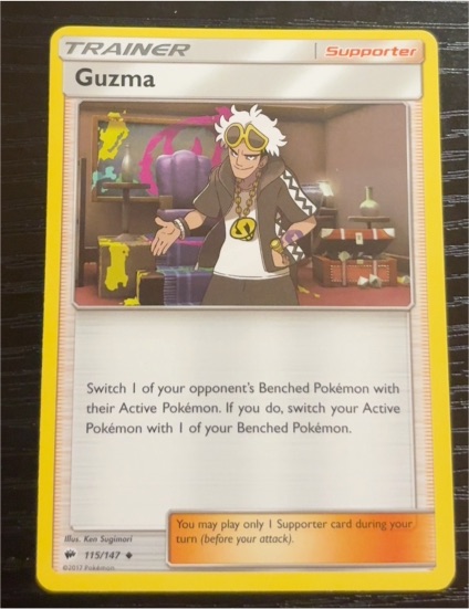 2017 Pokemon Sun & Moon Burning Shadows #115 Guzma — front