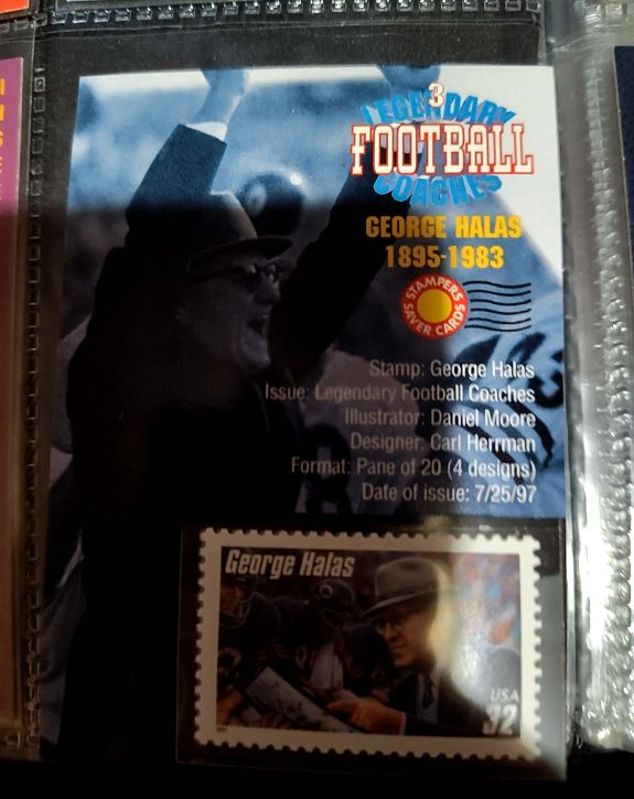 1997 USPS Legendary Football Coaches #3188 George Halas — front