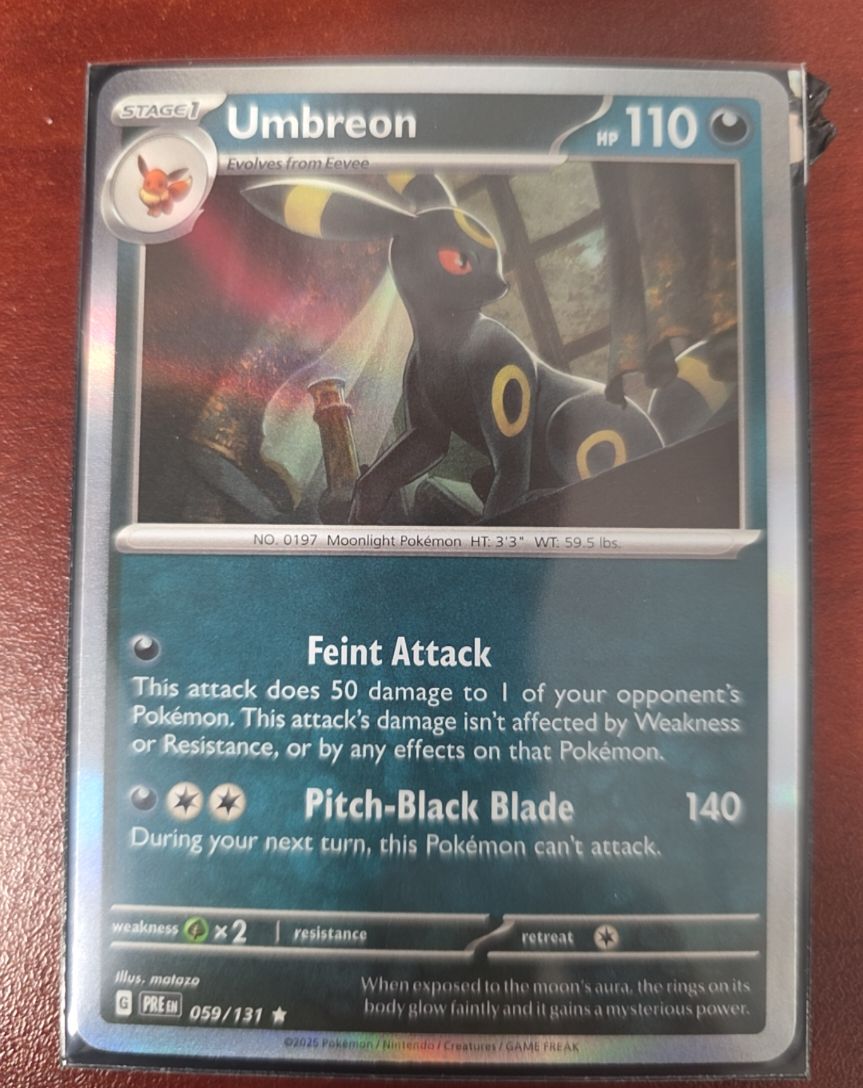 2025 Pokemon Scarlet & Violet Prismatic Evolutions #059 Umbreon — front