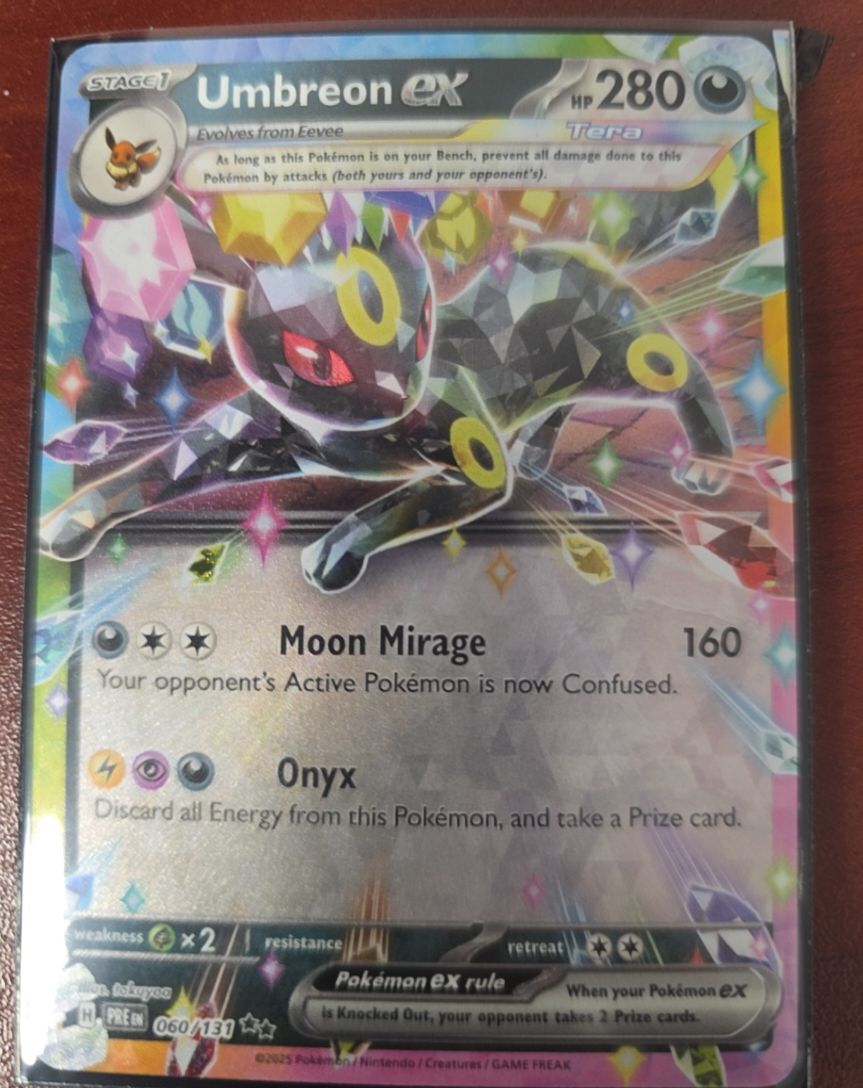 2016 Pokemon Prismatic Evolutions #060 Umbreon ex — front