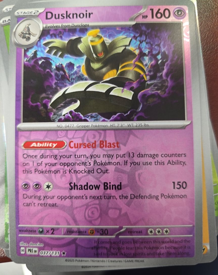 2025 Pokémon #037 Dusknoir — front