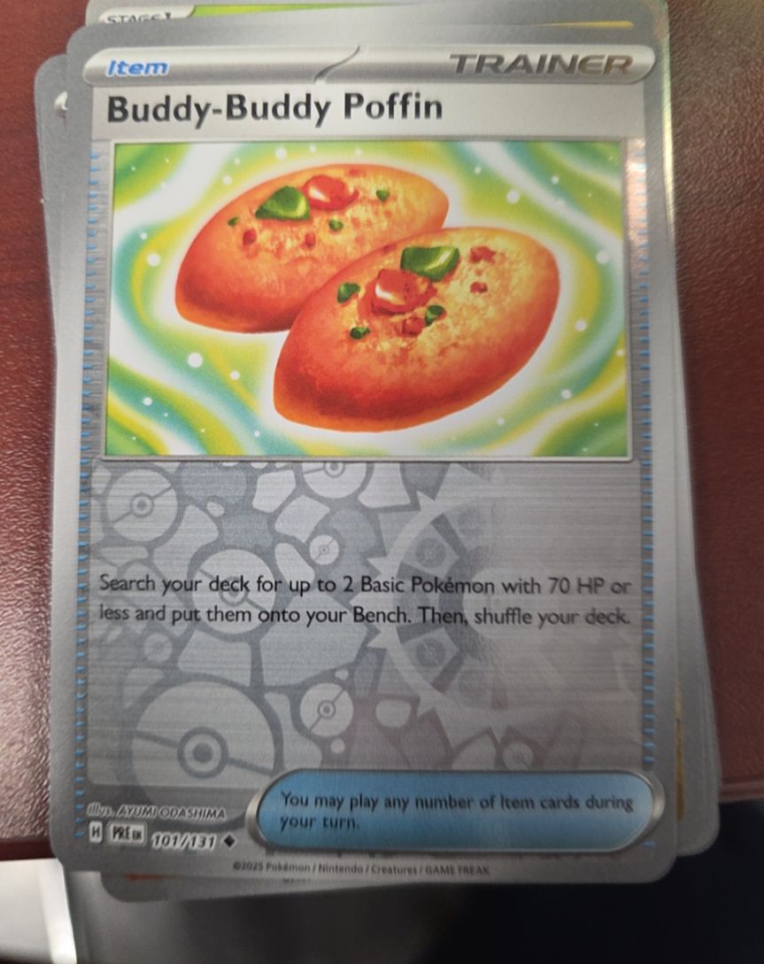 2025 Pokémon Prismatic Evolutions #101 Buddy-Buddy Poffin — front