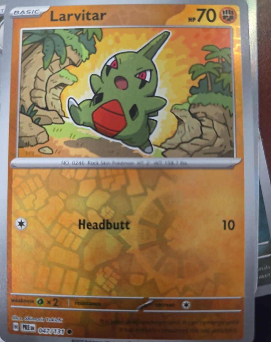 2021 Pokémon SV: Prismatic Evolutions #047 Larvitar — front