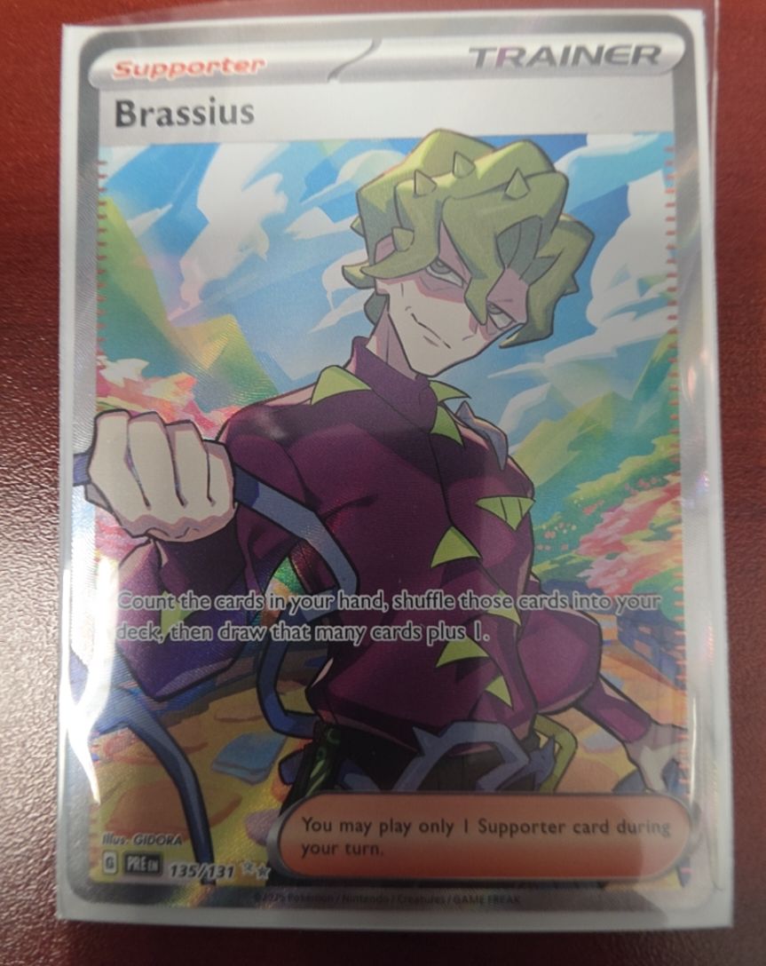 2025 Pokémon Scarlet & Violet Prismatic Evolutions #135 Brassius — front
