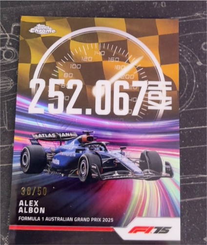 2025 Topps Chrome Formula 1 #TS-9 Alex Albon — front