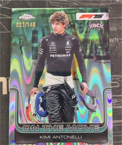 2025 Topps Chrome Formula 1 #185 Kimi Antonelli On The Move — front