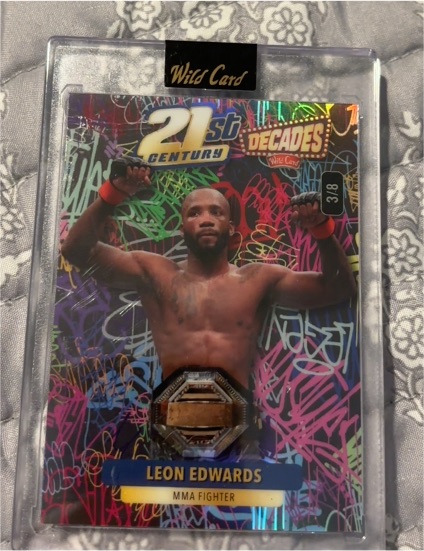 2024 Wild Card Decades 21st Century #3/8 Leon Edwards — front
