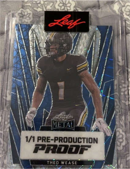2024 Leaf Metal #Theo Wease Pre-Production Proof — front