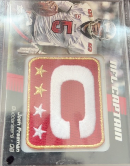 2012 Topps NFL Captain's Patch #NCP-JF Josh Freeman — front