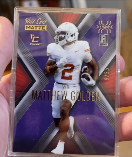 2023 Wild Card Matte X-Plode #RC Matthew Golden — front