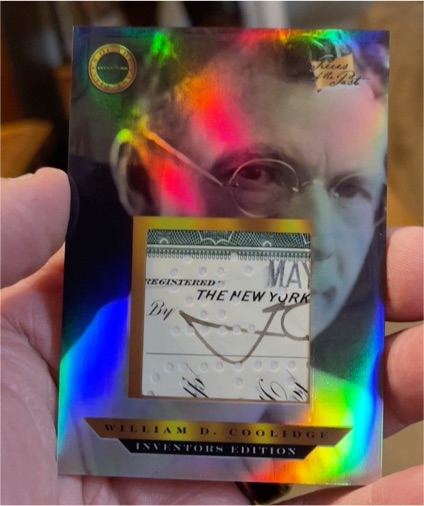 2025 Pieces of the Past Inventors Edition William D. Coolidge — front